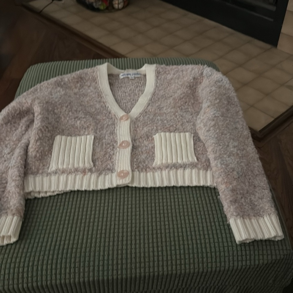 Girls size medium sleeveless dress and sweater set. Worn once! Very versatile! - Picture 3 of 4